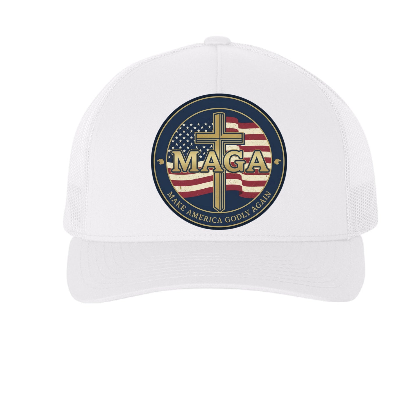 Make America Godly Again Faith Trucker Cap Salvation Clothing and Accessories