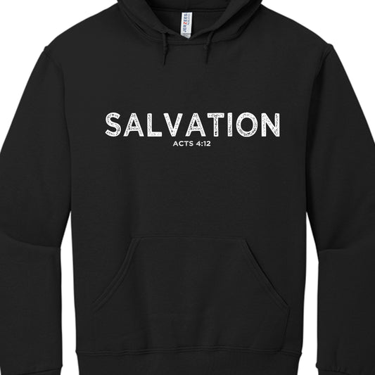 Salvation Acts 4:12-Hoodie BLACK Salvation Clothing and Accessories Apparel