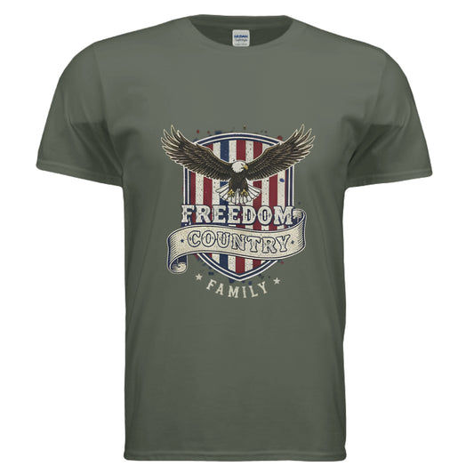 Freedom Country Family Patriot T-Shirt MILITARY GREEN Salvation Clothing and Accessories Apparel