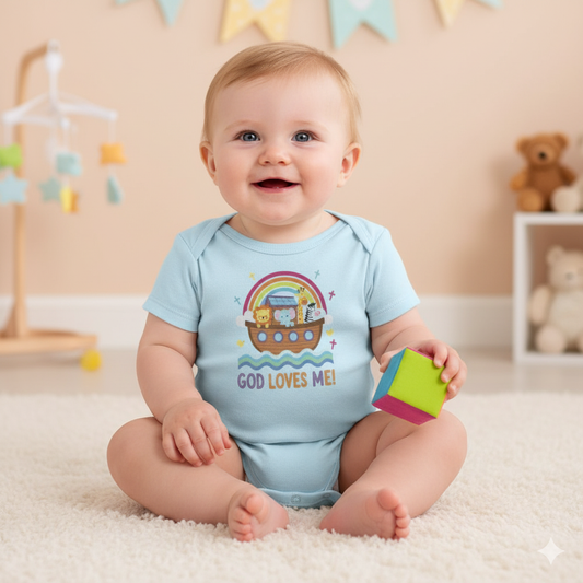 God Loves Me Christian Onesies Salvation Clothing and Accessories