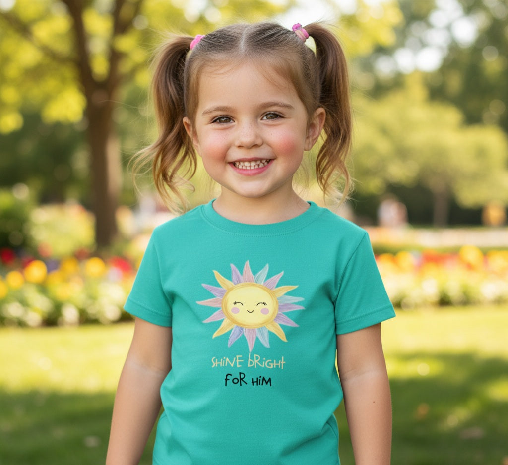 Shine Bright Faith Toddler T-Shirt Salvation Clothing and Accessories