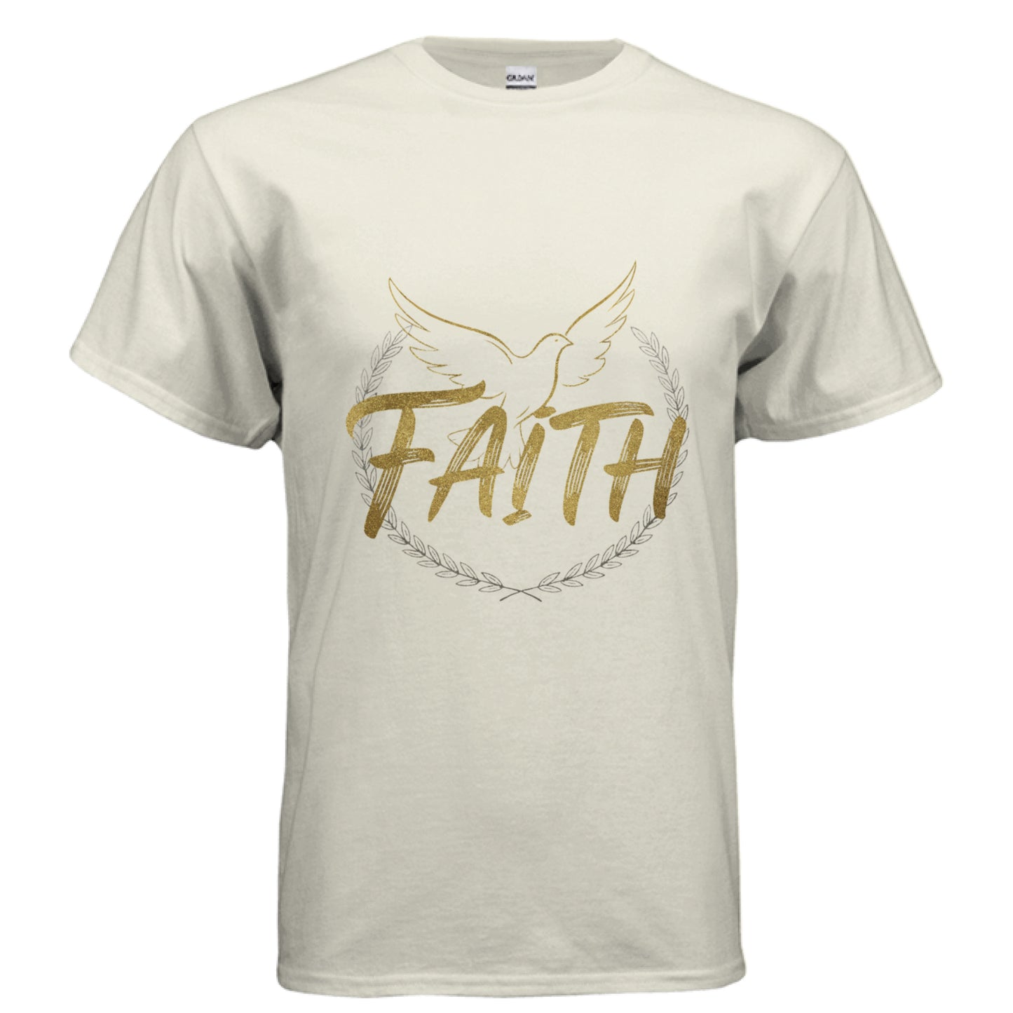 Faith Faith(Gold Lettering)-T-Shirt NATURAL Salvation Clothing and Accessories
