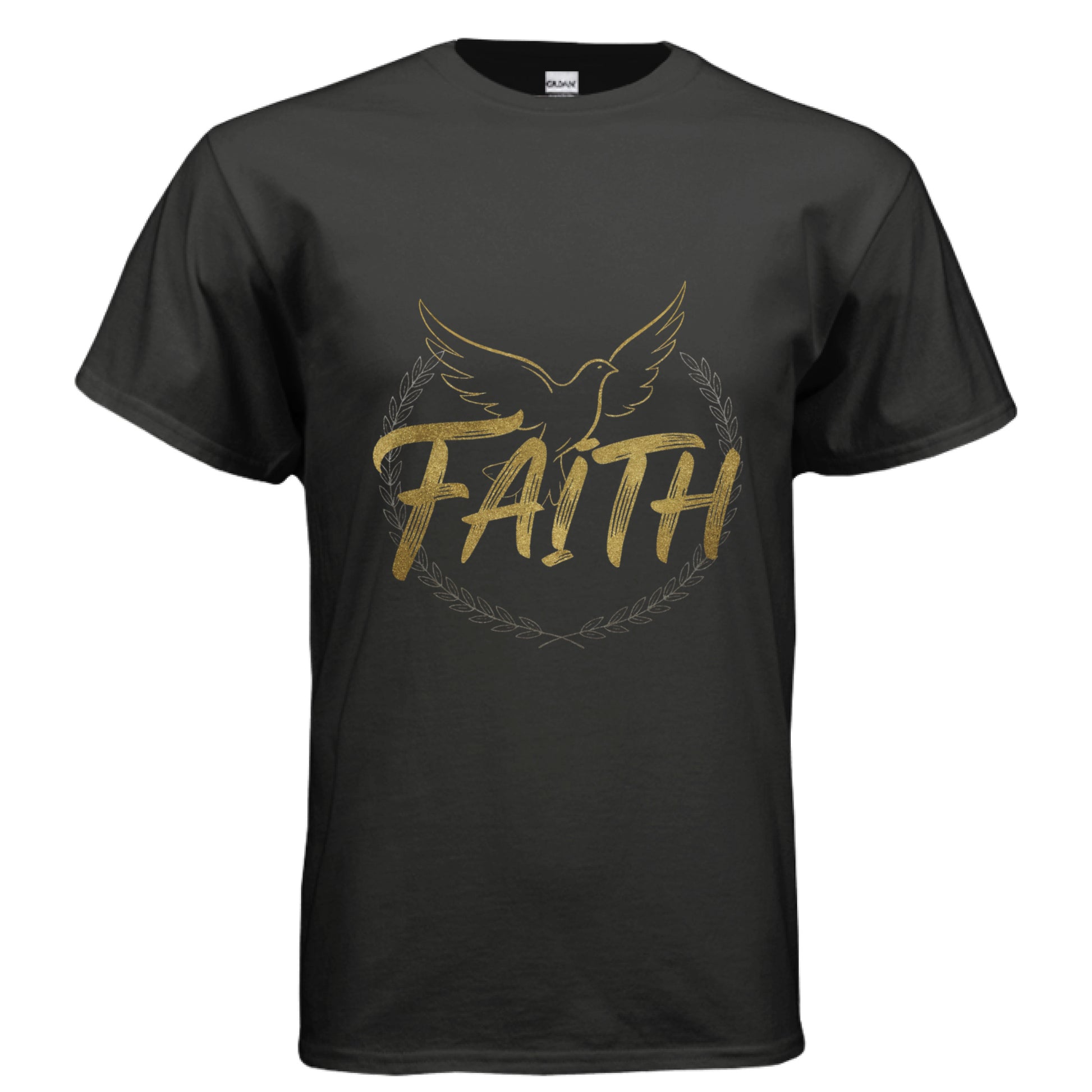 Faith Faith(Gold Lettering)-T-Shirt BLACK Salvation Clothing and Accessories