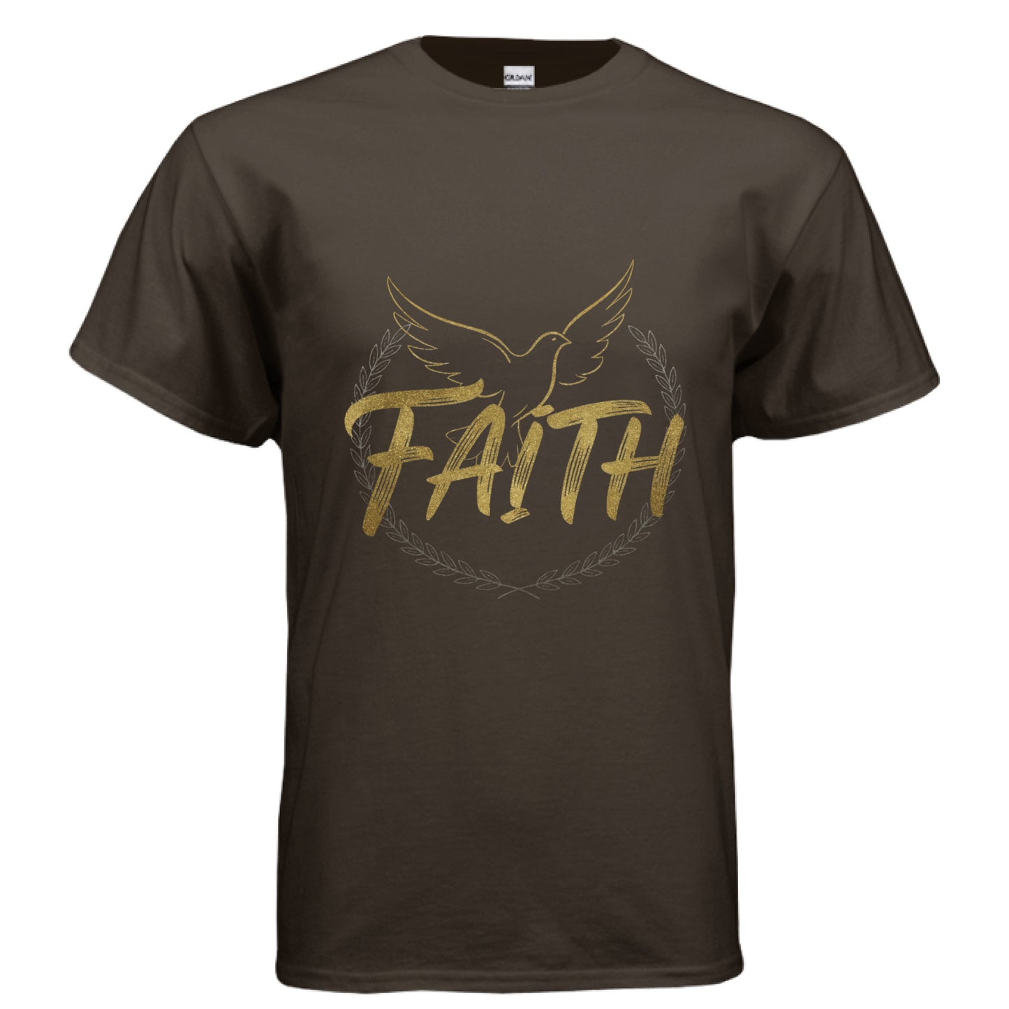 Faith Faith(Gold Lettering)-T-Shirt DARK CHOCOLATE Salvation Clothing and Accessories