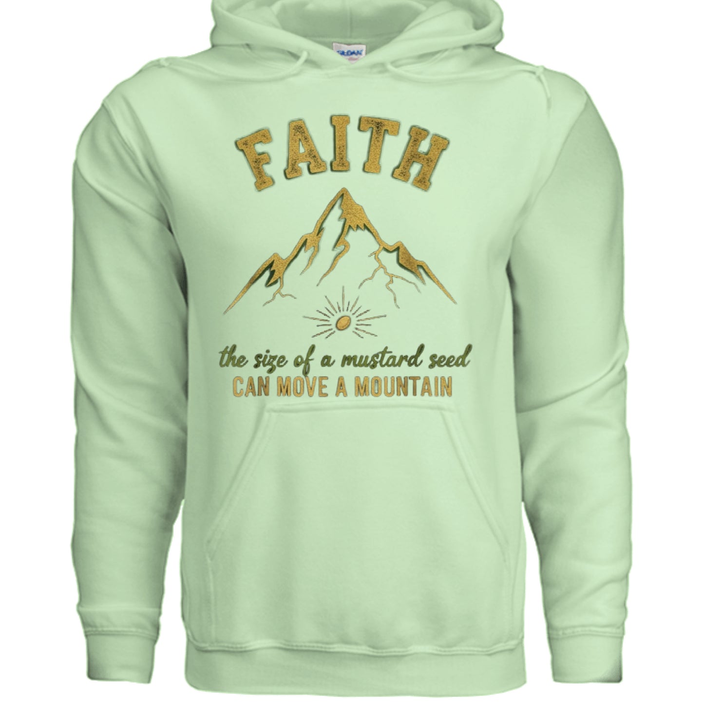 Faith Mustard Seed Faith Hoodie Mint Green Salvation Clothing and Accessories