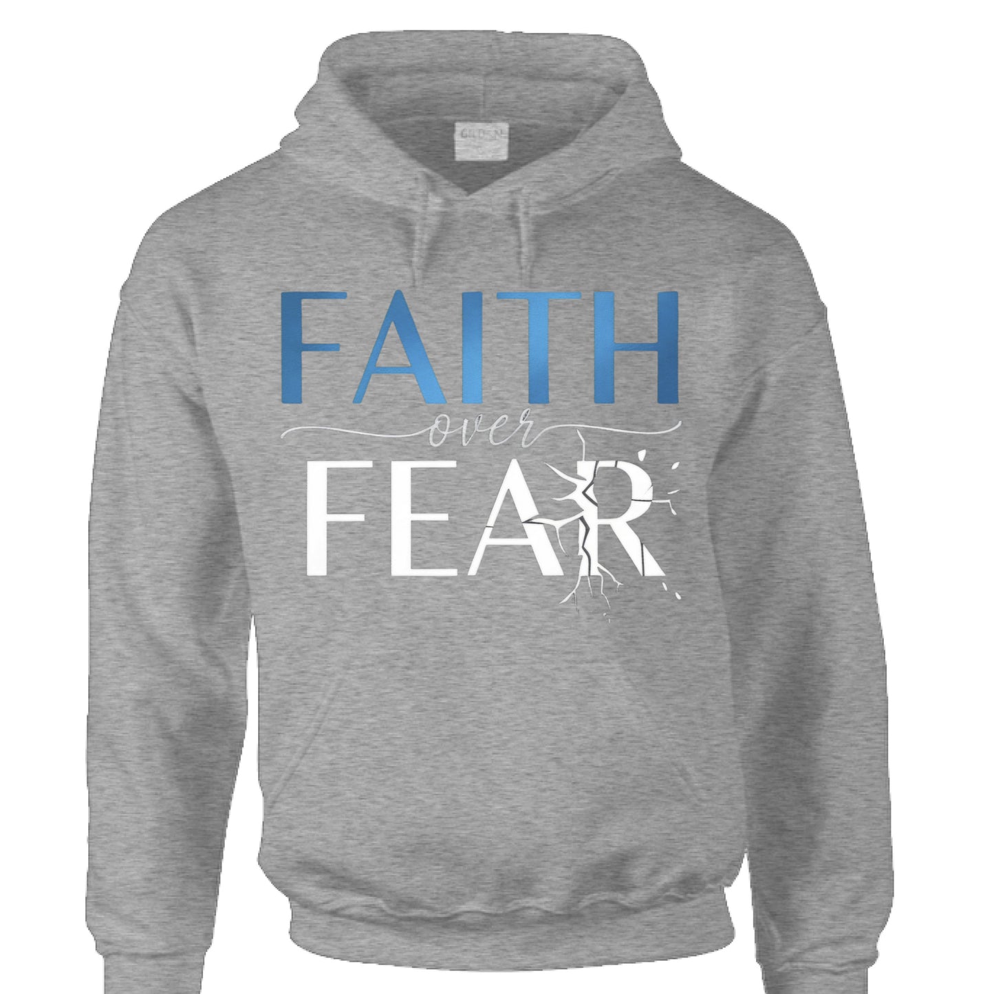 Faith over Fear Faith Hoodie SPORT GREY Salvation Clothing and Accessories
