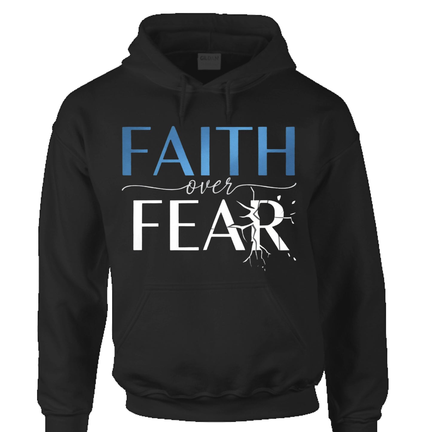Faith over Fear Faith Hoodie BLACK Salvation Clothing and Accessories
