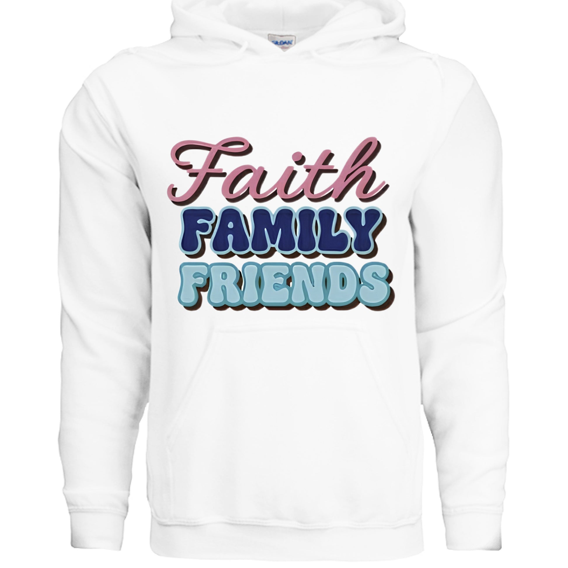 Women's-Faith Family Friends Faith Hoodie WHITE Salvation Clothing and Accessories