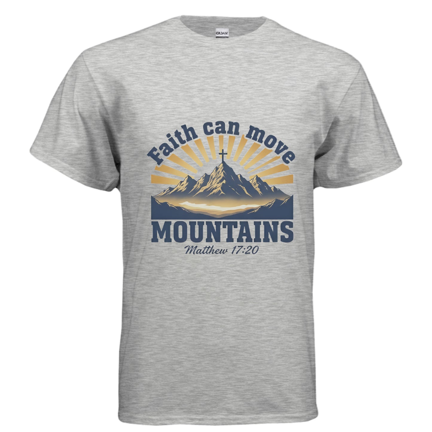 Faith Can Move Mountains Faith T-Shirt ASH Salvation Clothing and Accessories