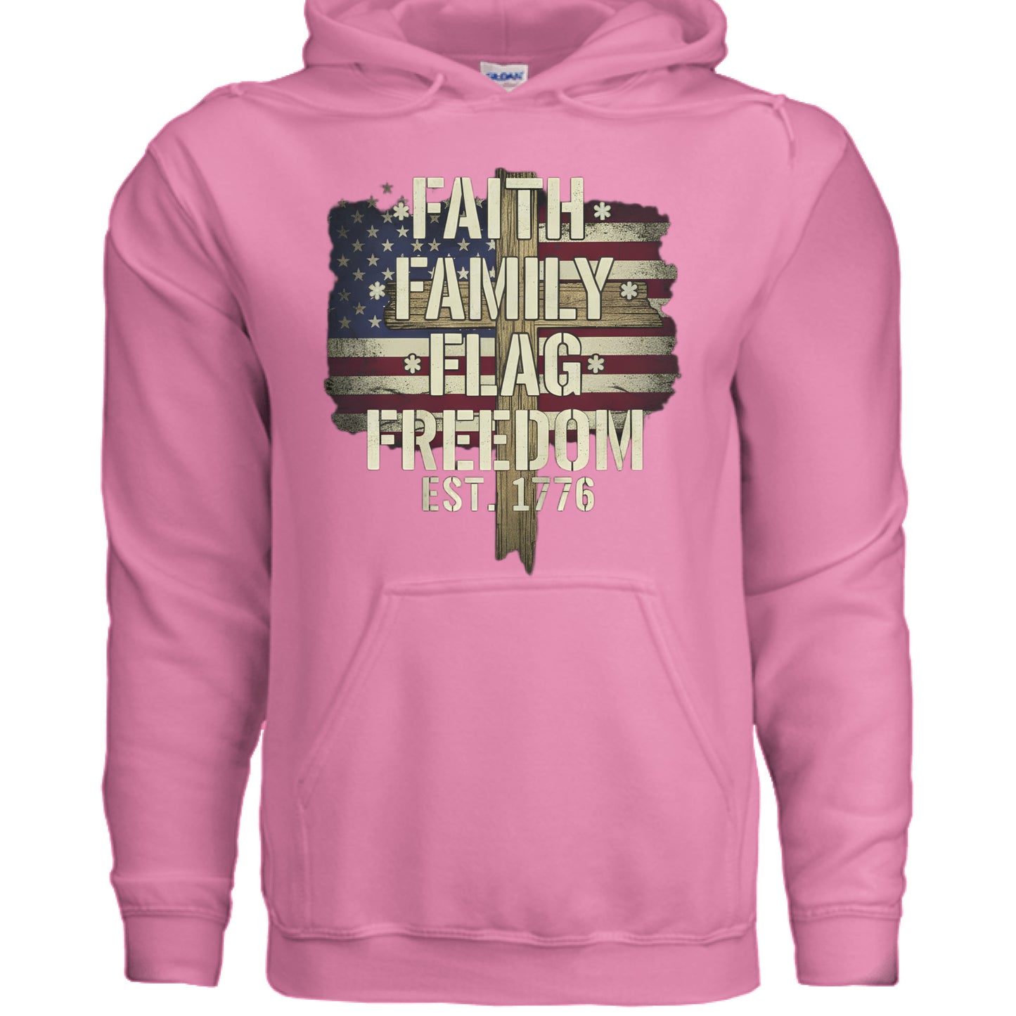 Faith Family Flag Freedom Christian Hoodie Azalea Salvation Clothing and Accessories