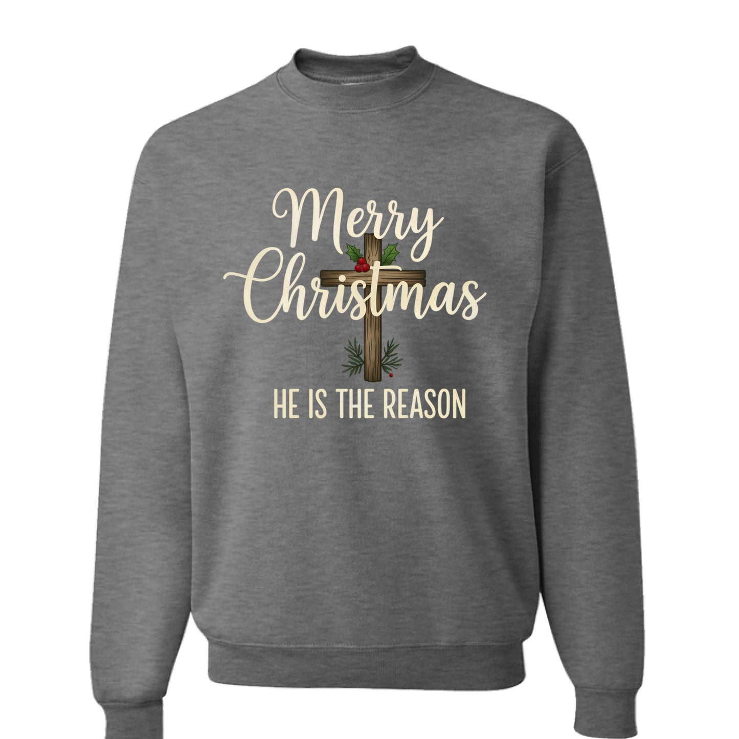 Merry Christmas He is the Reason Faith Sweatshirt OXFORD Salvation Clothing and Accessories