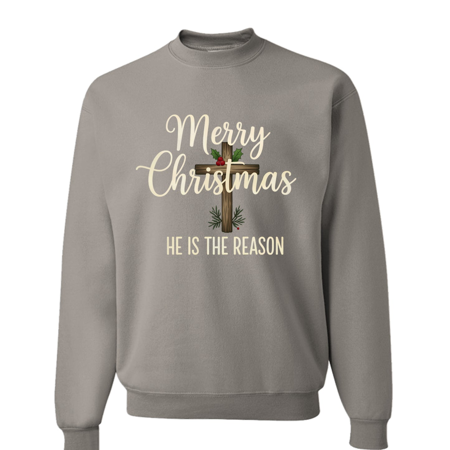 Merry Christmas He is the Reason Faith Sweatshirt Salvation Clothing and Accessories
