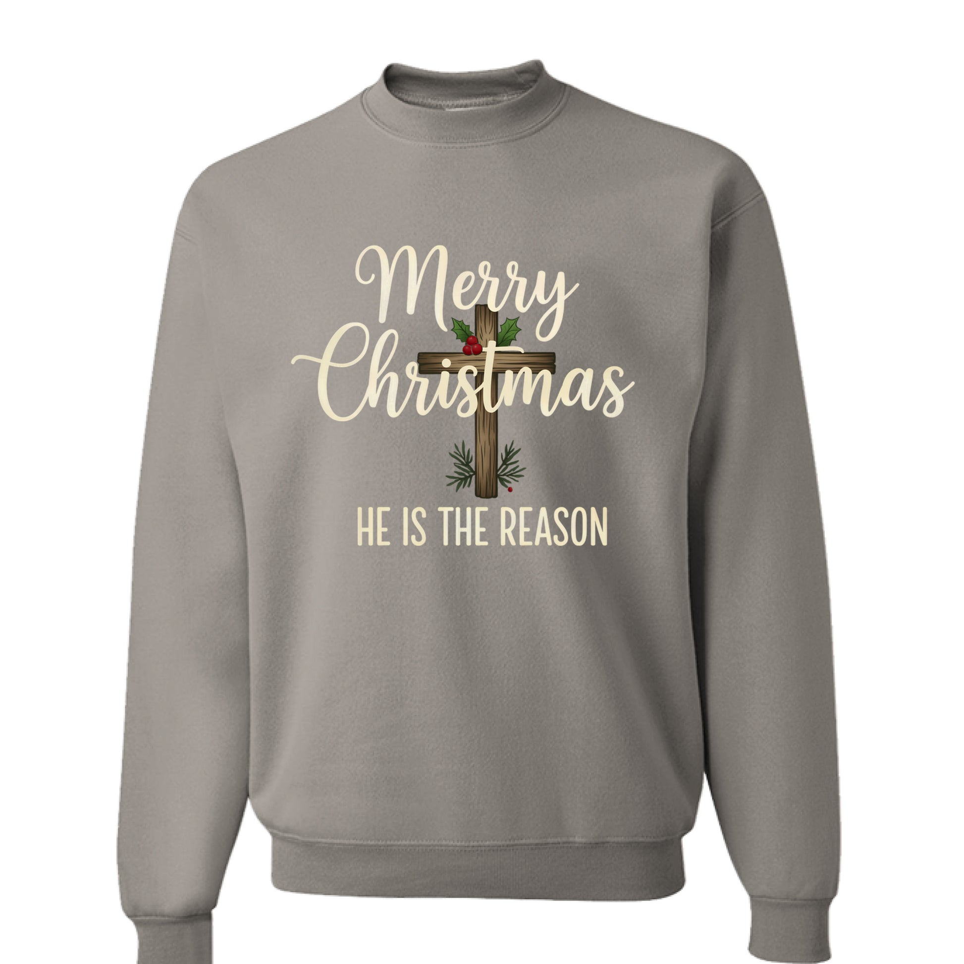 Merry Christmas He is the Reason Faith Sweatshirt Salvation Clothing and Accessories