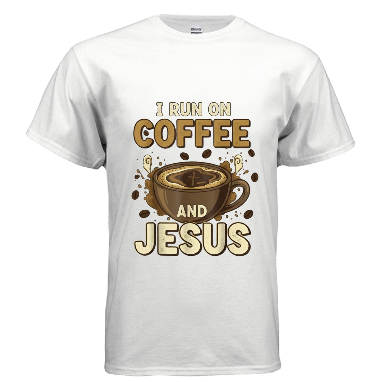 Coffee and Jesus Faith T-Shirt WHITE Salvation Clothing and Accessories
