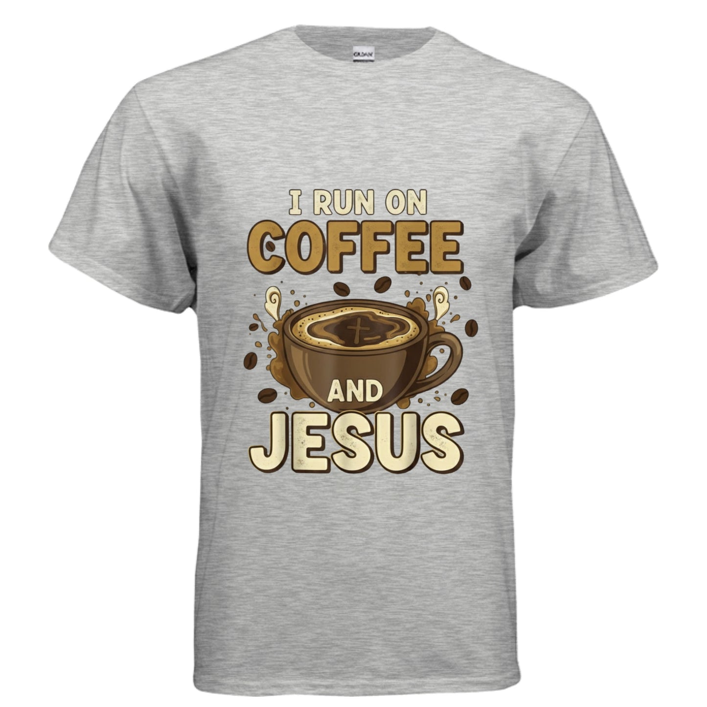 Coffee and Jesus Faith T-Shirt ASH Salvation Clothing and Accessories