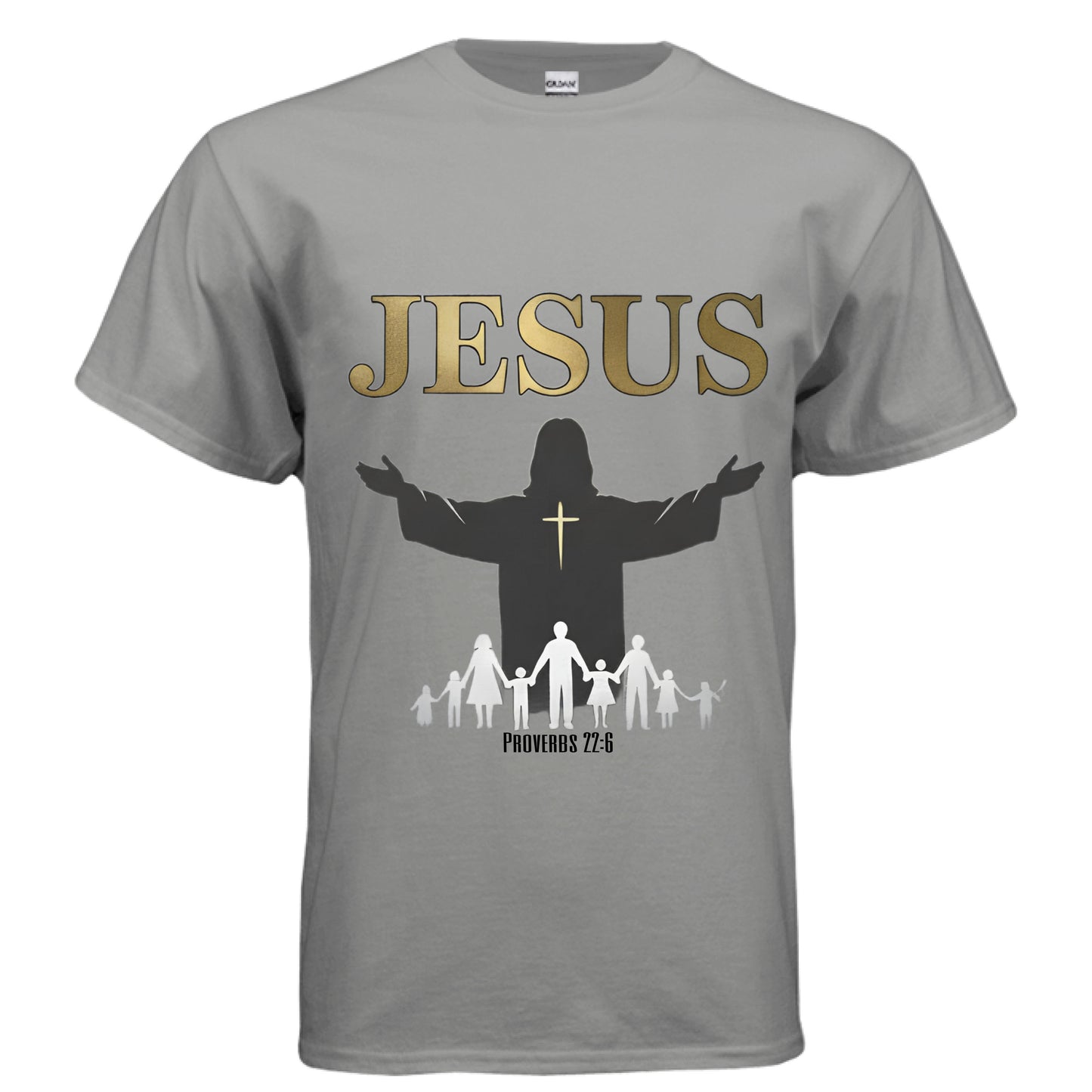 Jesus Family Faith T-Shirt GRAVEL Salvation Clothing and Accessories Apparel