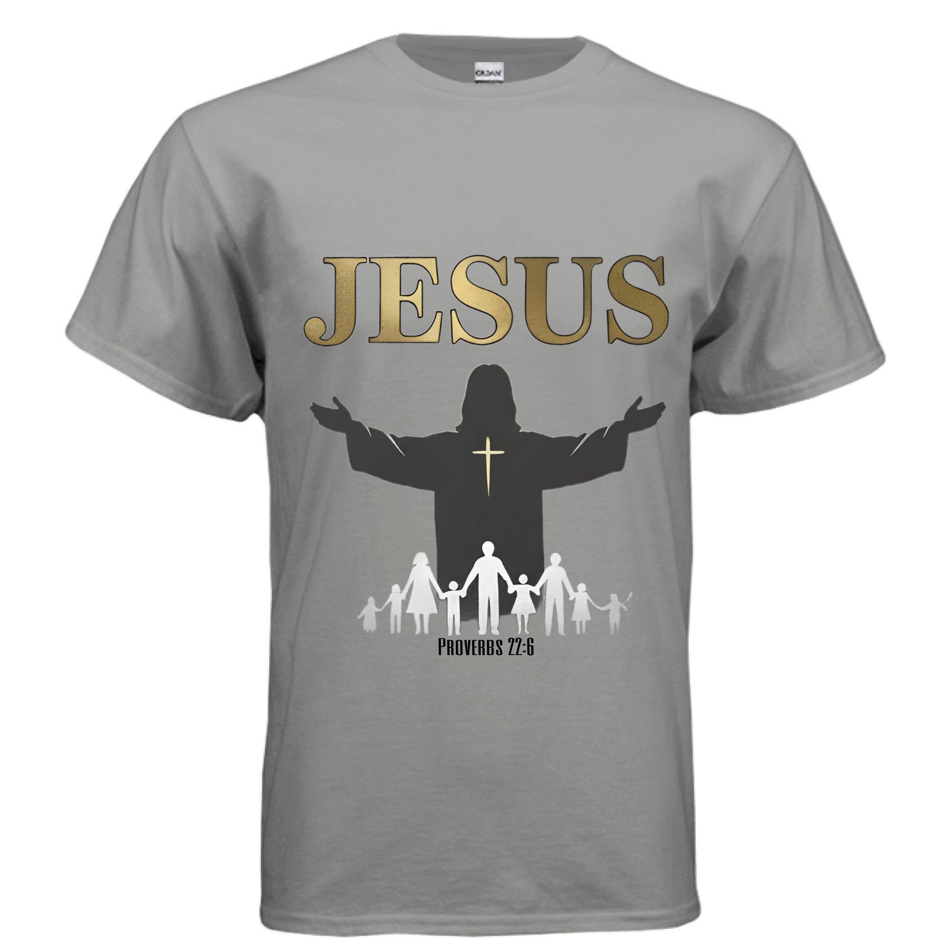 Jesus Family Faith T-Shirt GRAVEL Salvation Clothing and Accessories Apparel