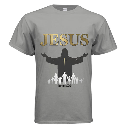 Jesus Family Christian T-Shirt GRAVEL Salvation Clothing and Accessories Apparel