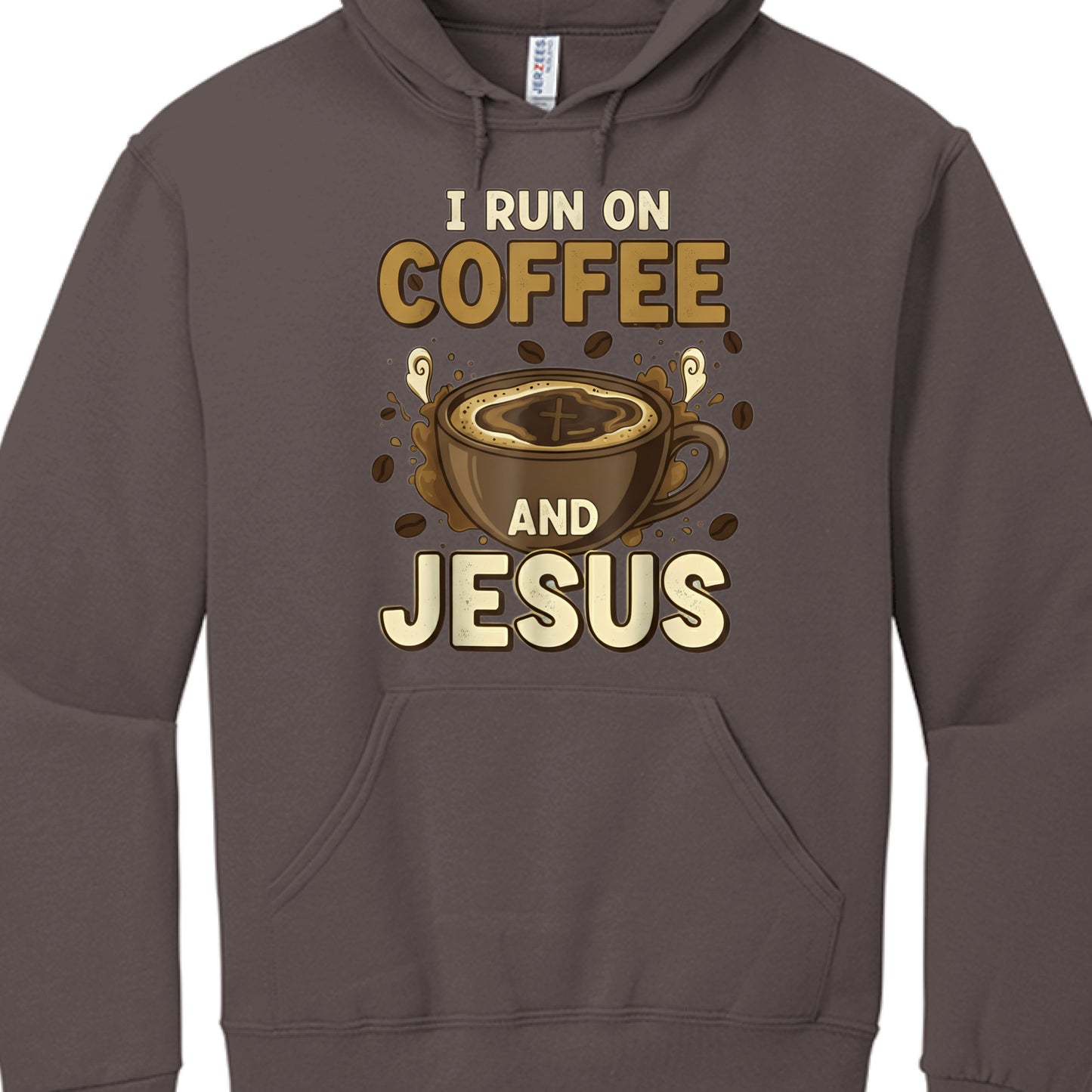 Coffee and Jesus Faith Hoodie CHOCOLATE Salvation Clothing and Accessories Apparel