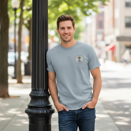 Anchored Christian TShirt STONE BLUE Salvation Clothing and Accessories