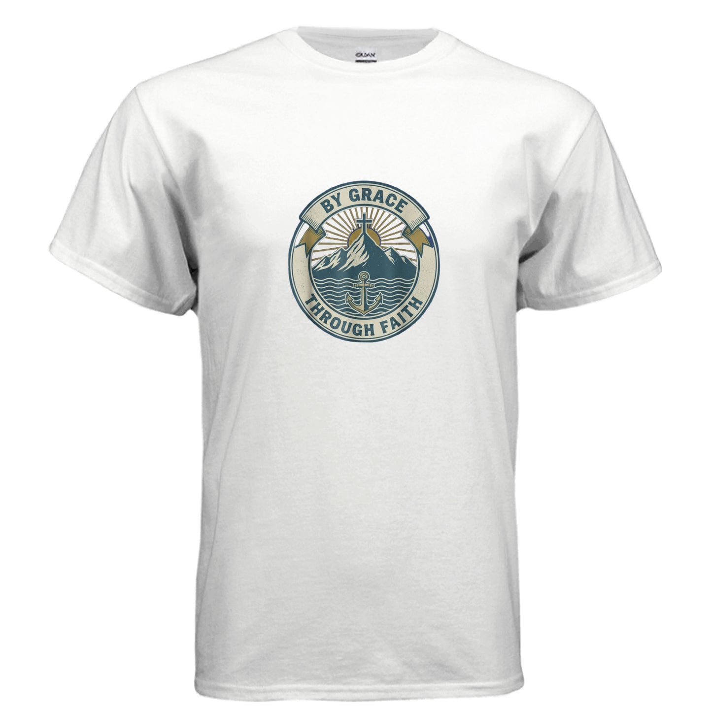 By Grace Through Faith Faith T-Shirt WHITE Salvation Clothing and Accessories