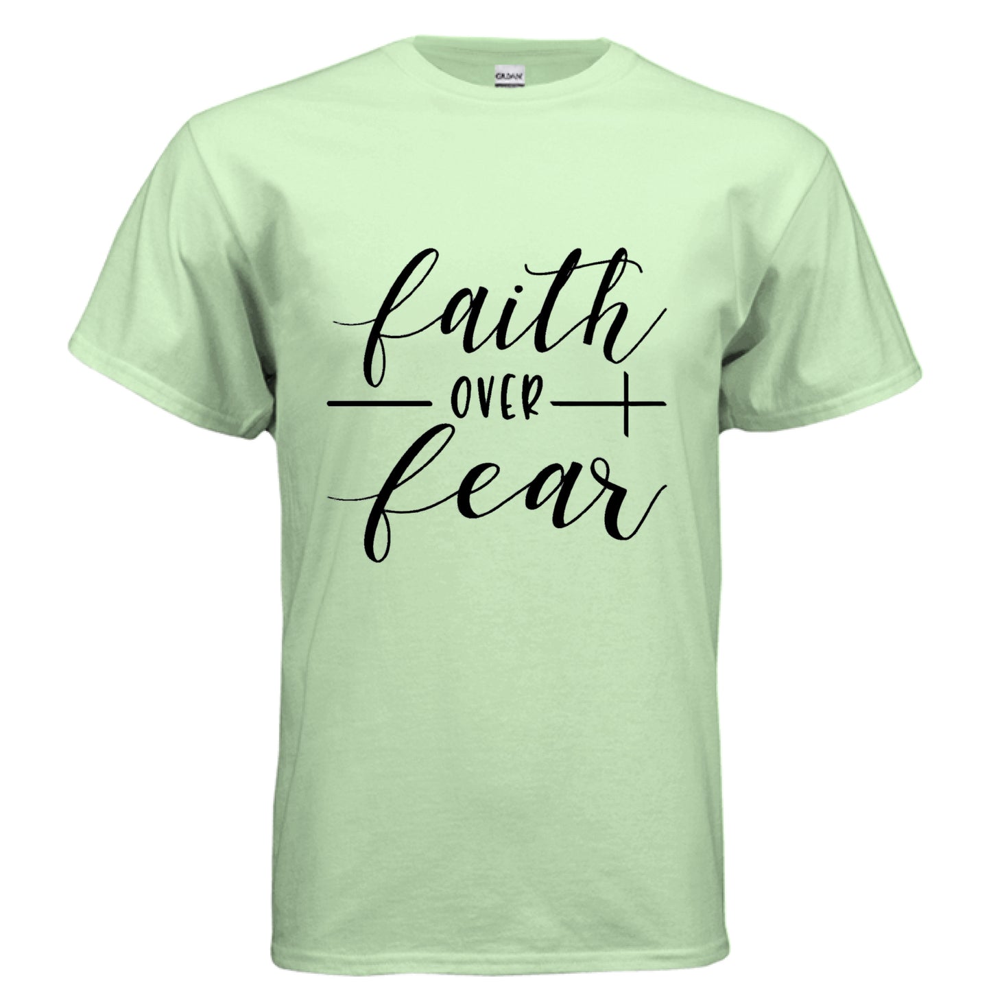Faith over Fear Faith T-shirt MINT GREEN Salvation Clothing and Accessories