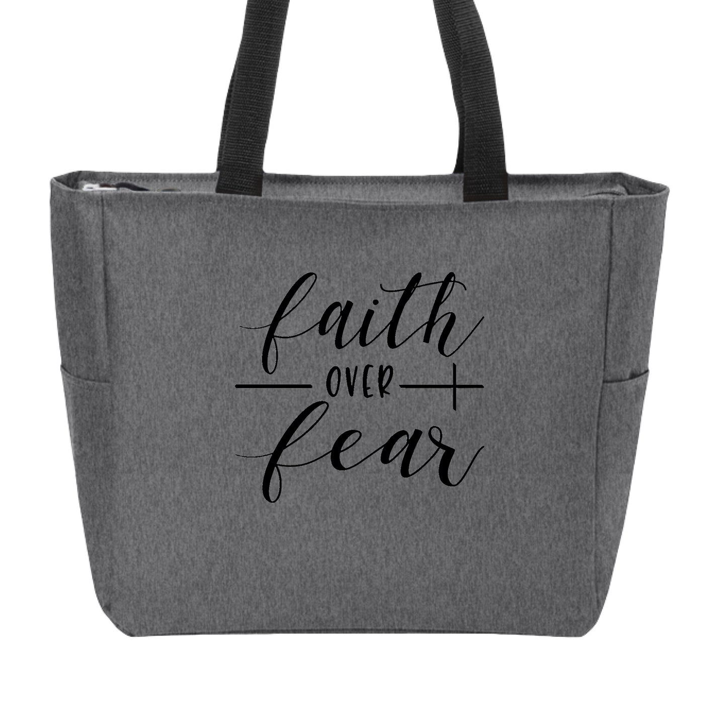 Tote-Faith over Fear Heather Grey ONE SIZE Salvation Clothing and Accessories