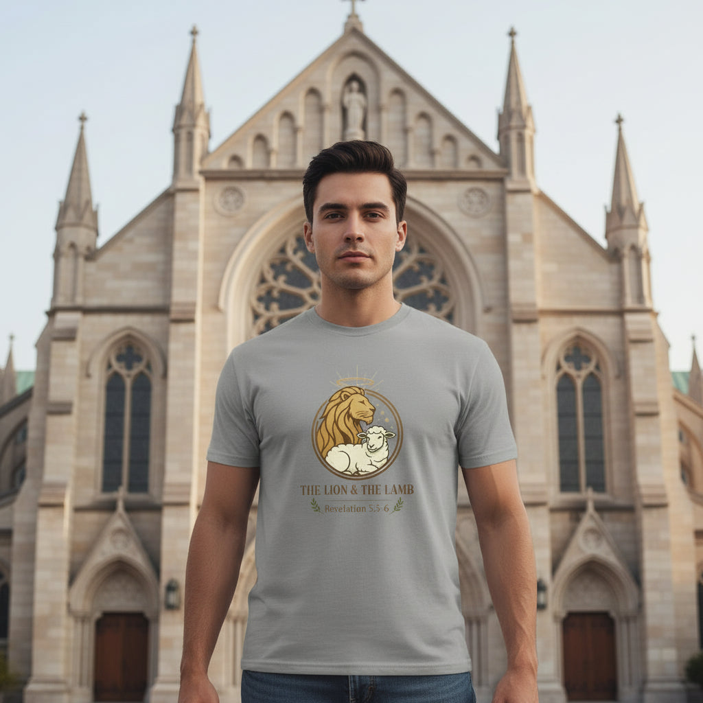 Lion and Lamb Faith T-Shirt GRAVEL Salvation Clothing and Accessories
