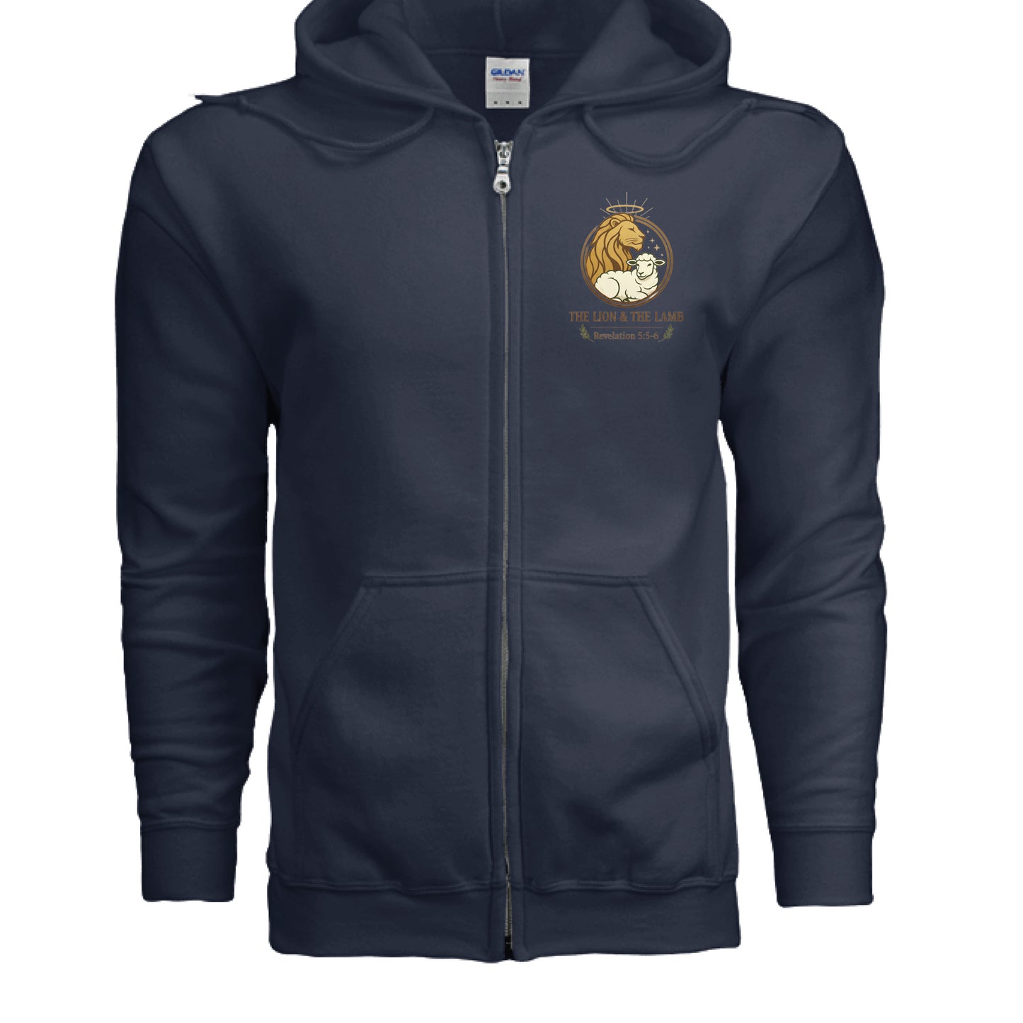 Lion and Lamb Faith Zip-up NAVY Salvation Clothing and Accessories