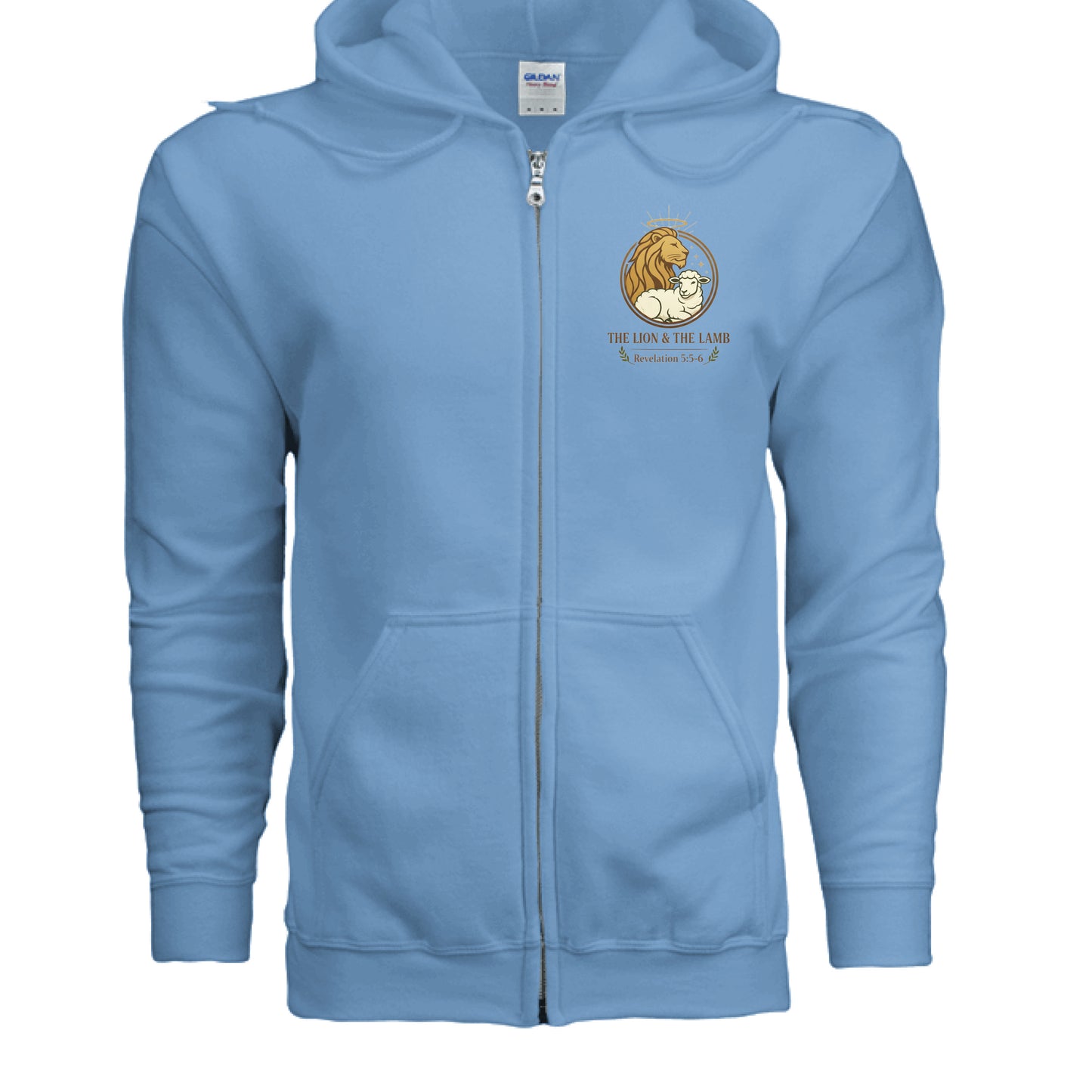 Lion and Lamb Faith Zip-up CAROLINA BLUE Salvation Clothing and Accessories