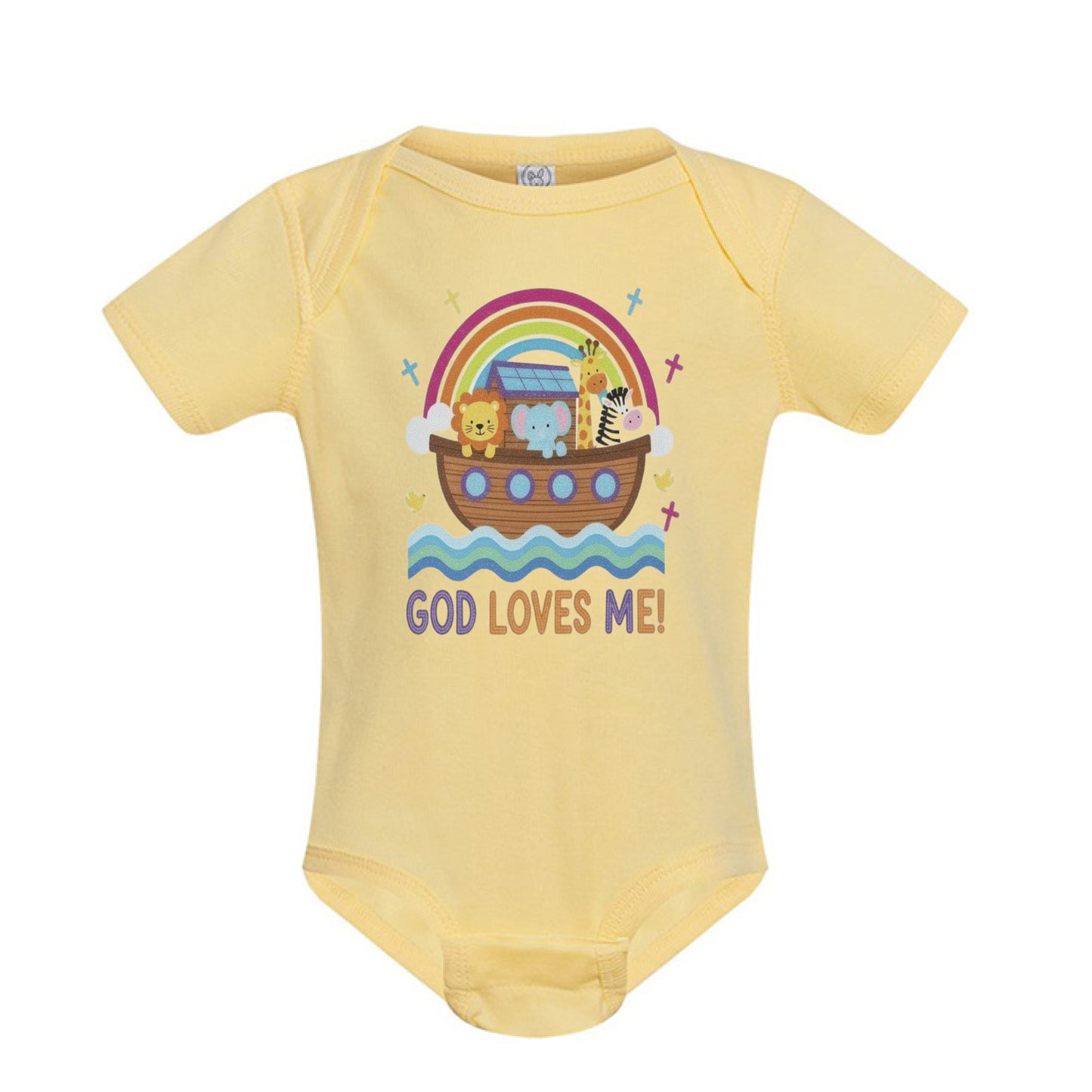 God Loves Me Faith Onesies BANANA Salvation Clothing and Accessories