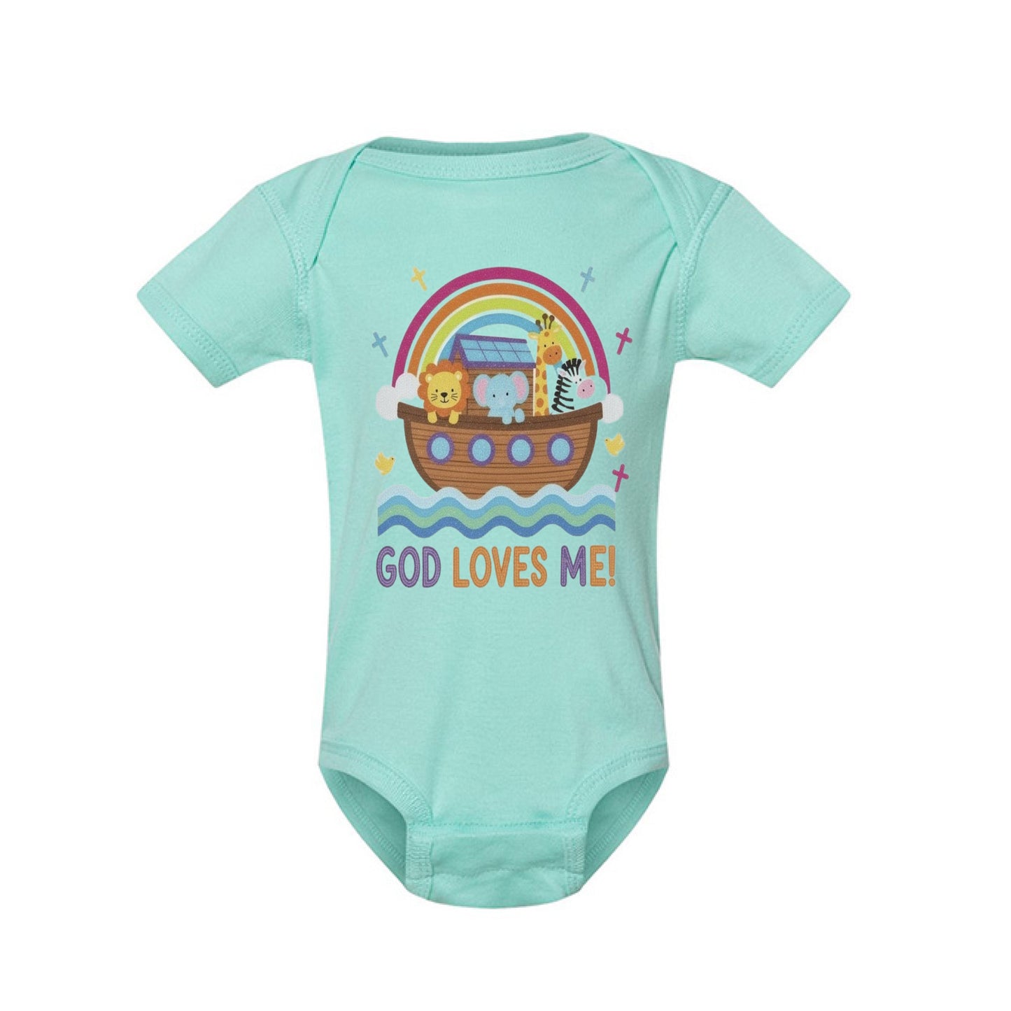 God Loves Me Faith Onesies CHILL Salvation Clothing and Accessories