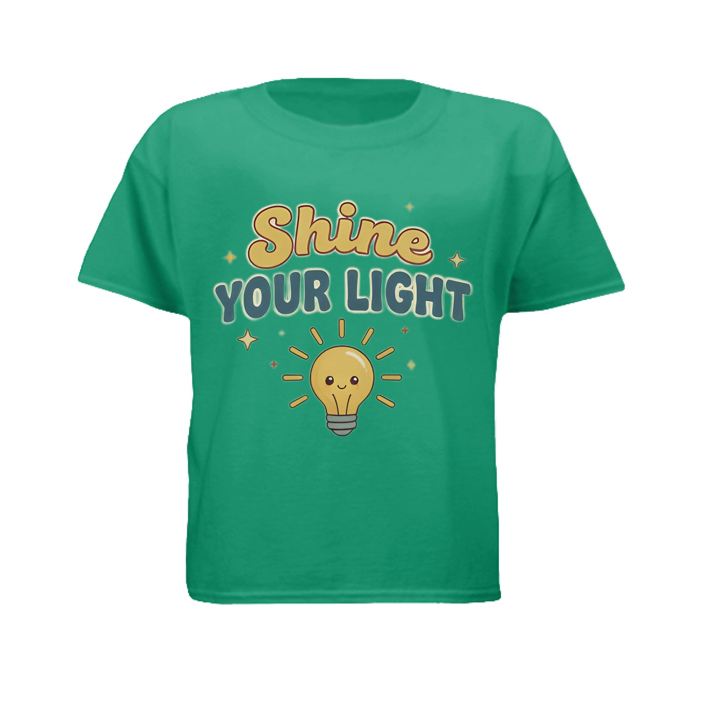 Shine your Light Faith Kid's T-Shirt Kelly Green Salvation Clothing and Accessories