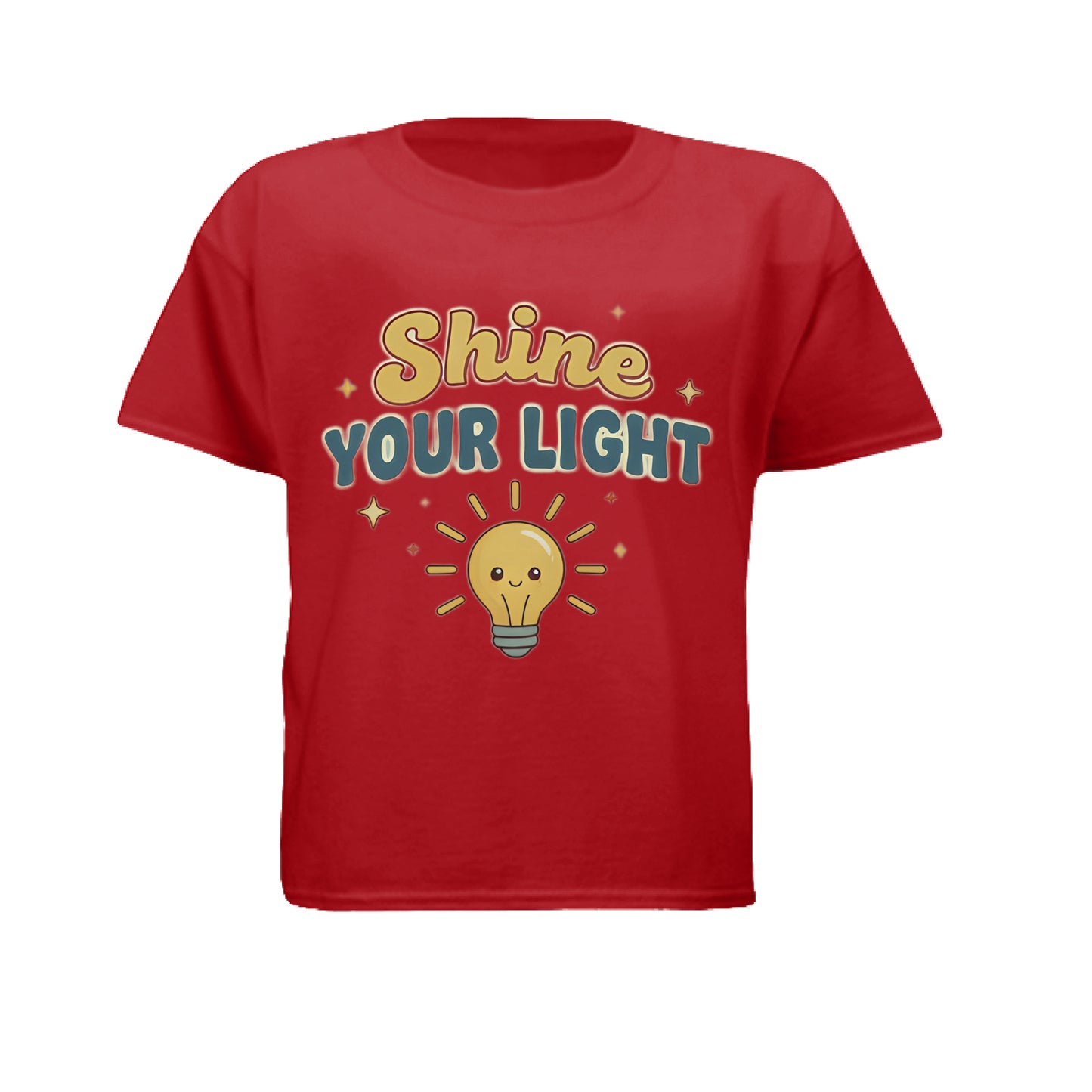 Shine your Light Faith Kid's T-Shirt Red Salvation Clothing and Accessories