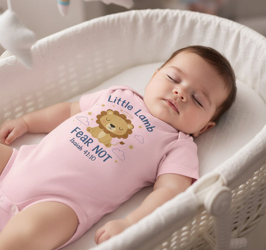 Little Lamb Christian Onesie PINK Salvation Clothing and Accessories