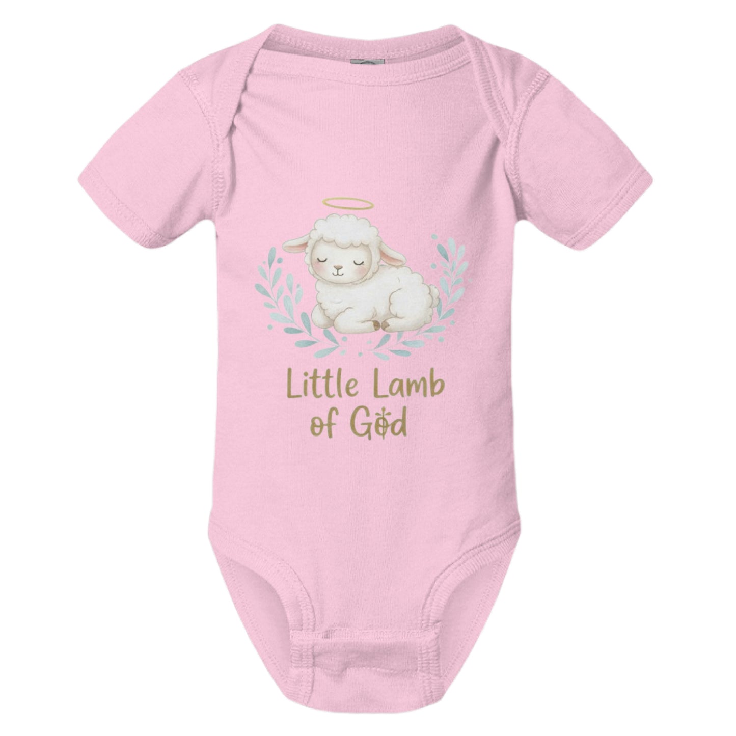 Little Lamb of God Faith Onesie PINK Salvation Clothing and Accessories