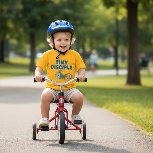 Tiny Disciple Christian Toddler T-Shirt YELLOW Salvation Clothing and Accessories
