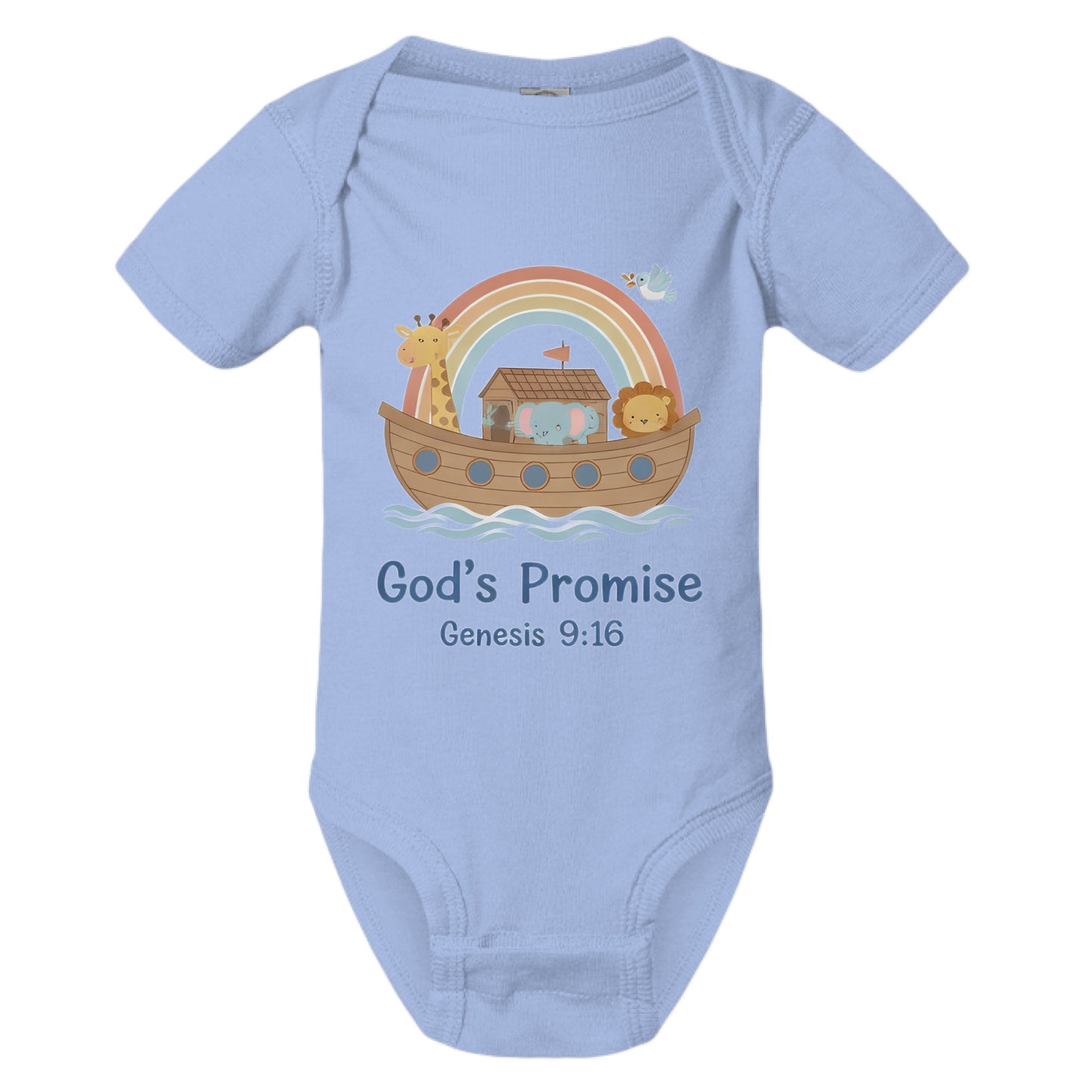 Gods Promise Faith Onesie LIGHT BLUE Salvation Clothing and Accessories