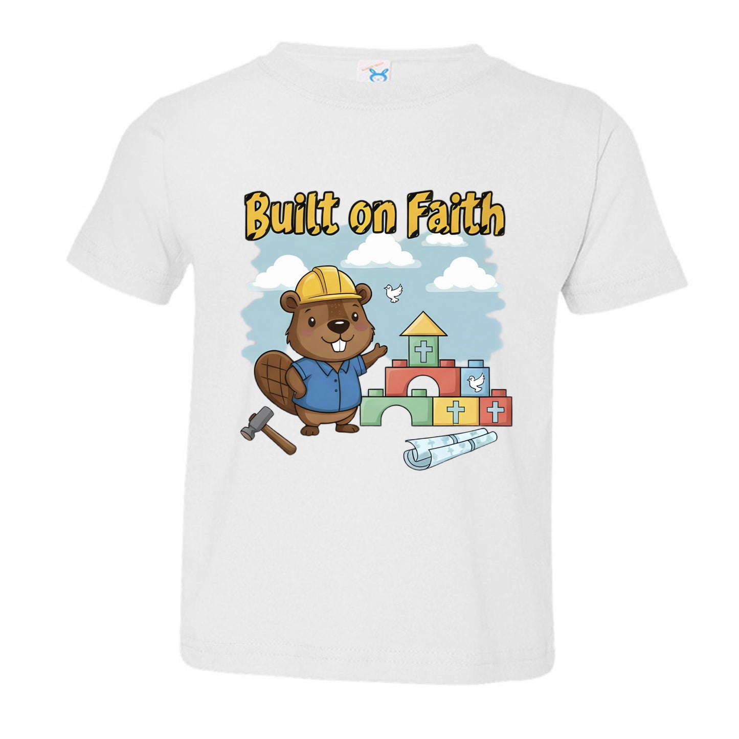 Built on Faith Faith Toddler-T-Shirt WHITE Salvation Clothing and Accessories