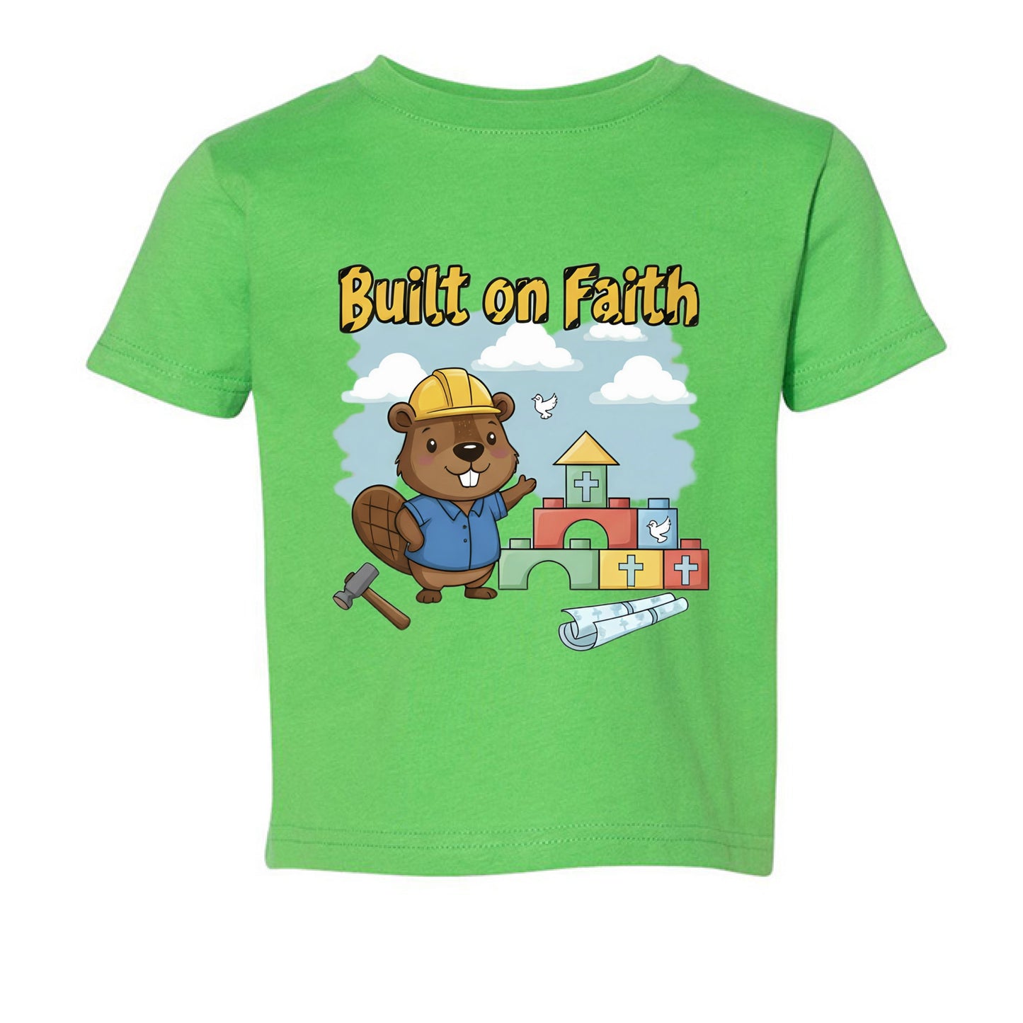 Built on Faith Faith Toddler-T-Shirt APPLE Salvation Clothing and Accessories