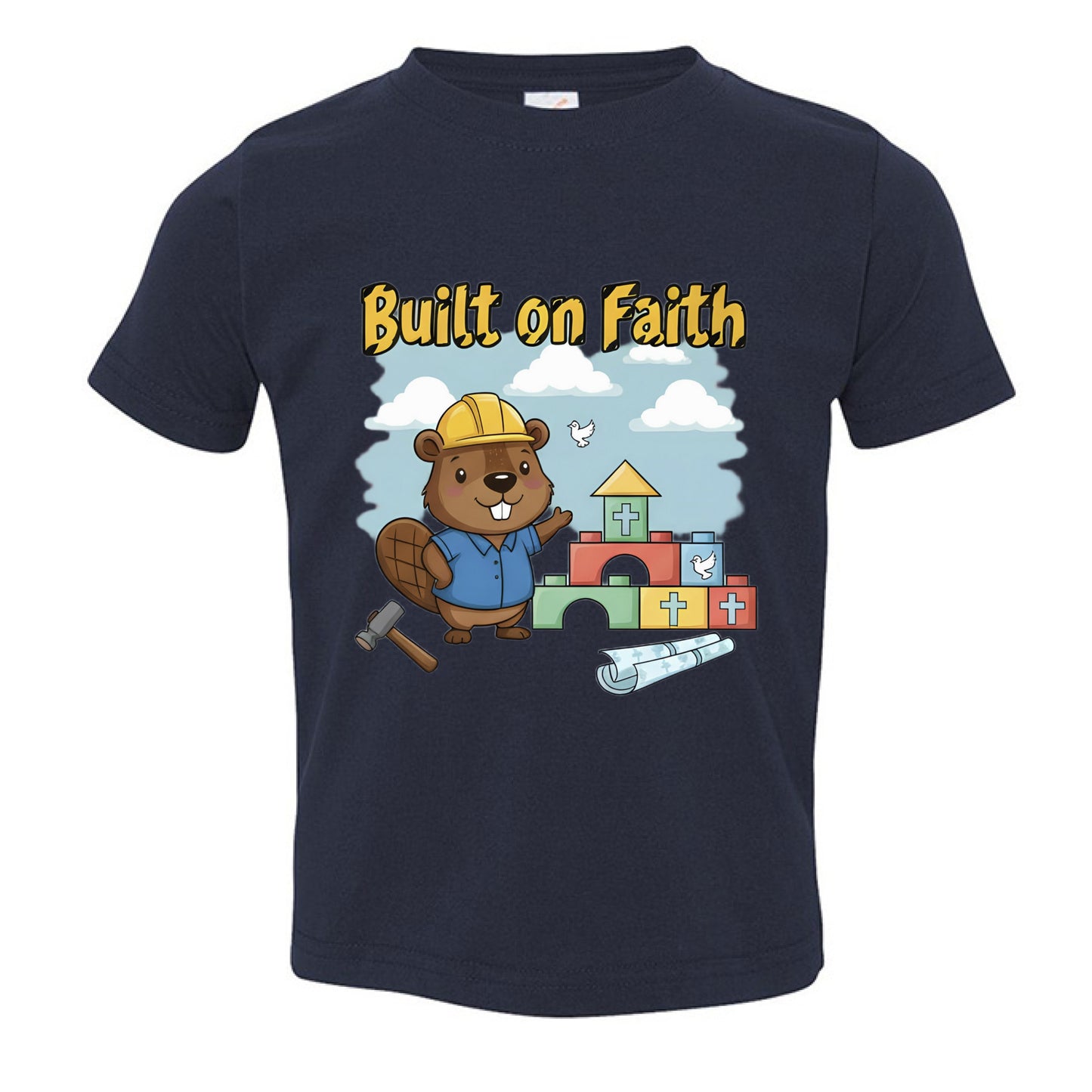 Built on Faith Faith Toddler-T-Shirt NAVY Salvation Clothing and Accessories