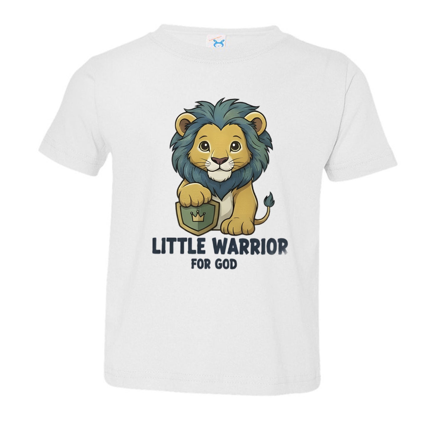 Little Warrior of God Faith Toddler T-Shirt WHITE Salvation Clothing and Accessories