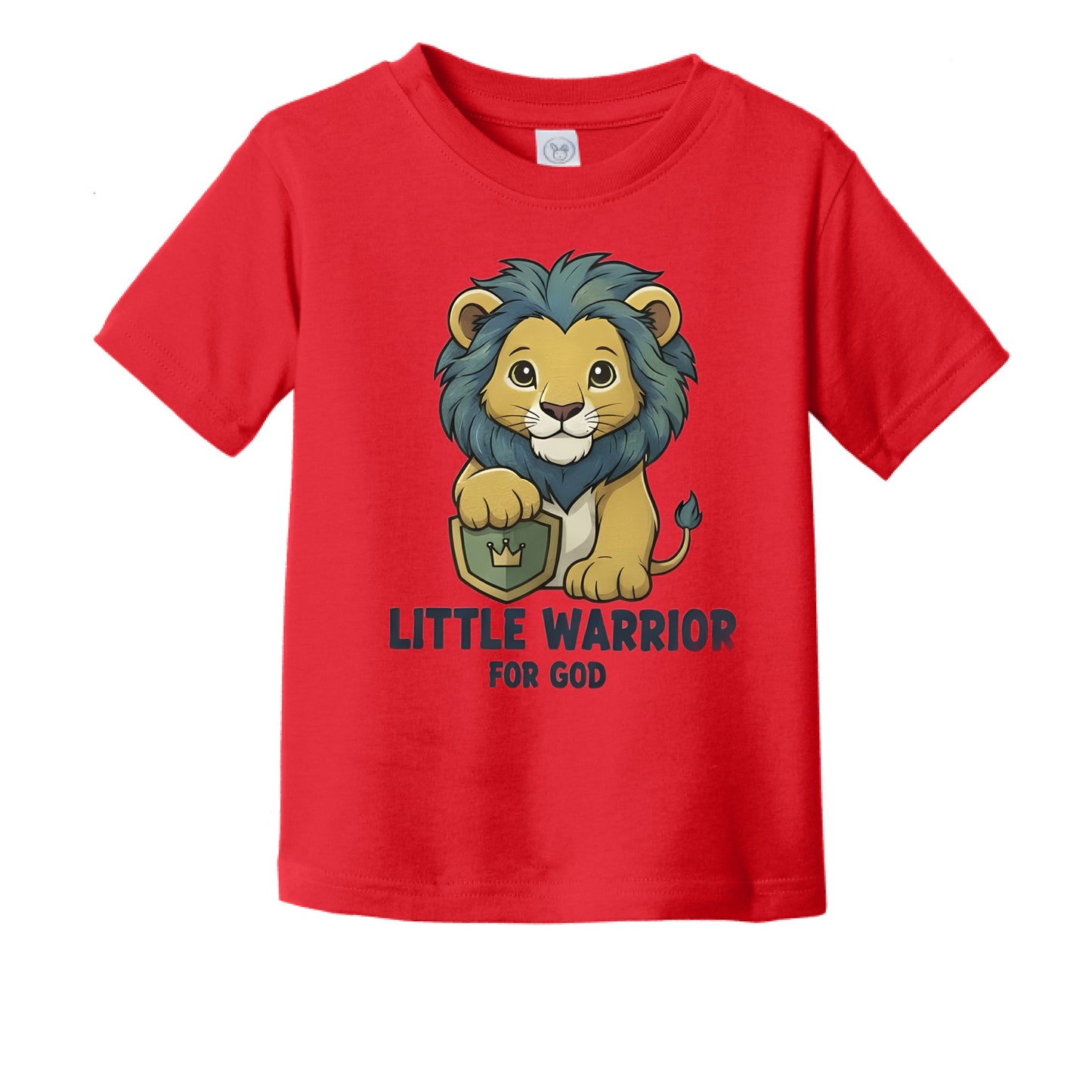 Little Warrior of God Faith Toddler T-Shirt RED Salvation Clothing and Accessories