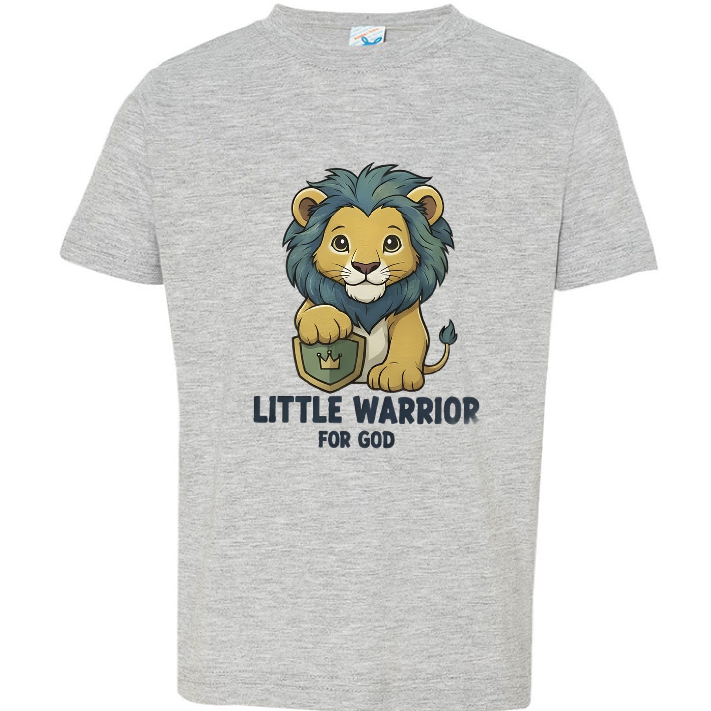 Little Warrior of God Faith Toddler T-Shirt HEATHER Salvation Clothing and Accessories