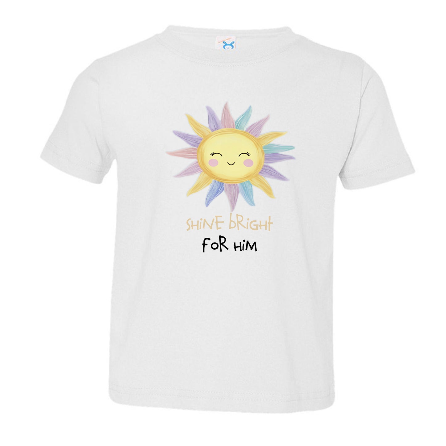 Shine Bright Faith Toddler T-Shirt WHITE Salvation Clothing and Accessories