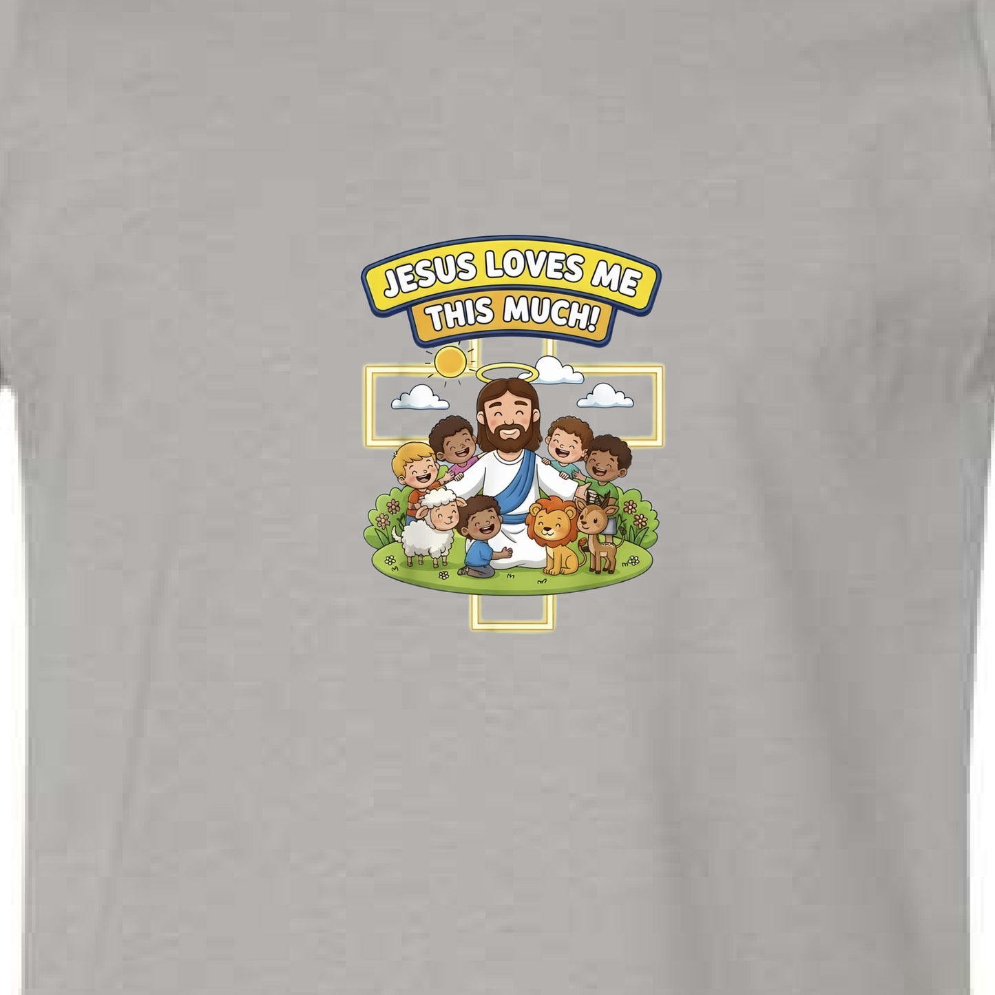 Jesus Loves me this much Faith Toddler T-Shirt Titanium Salvation Clothing and Accessories