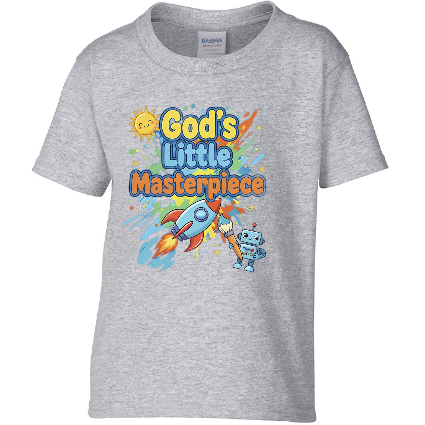 Gods Little Masterpiece Faith Toddler T-Shirt SPORT GREY Salvation Clothing and Accessories