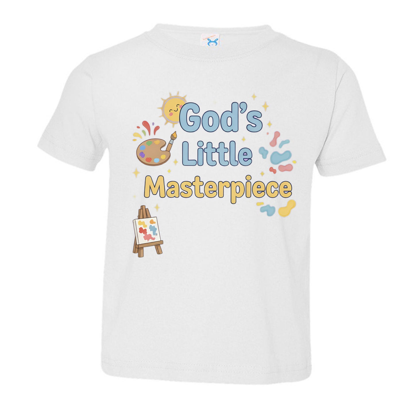 Gods little Masterpiece Faith Toddler T-shirt WHITE Salvation Clothing and Accessories
