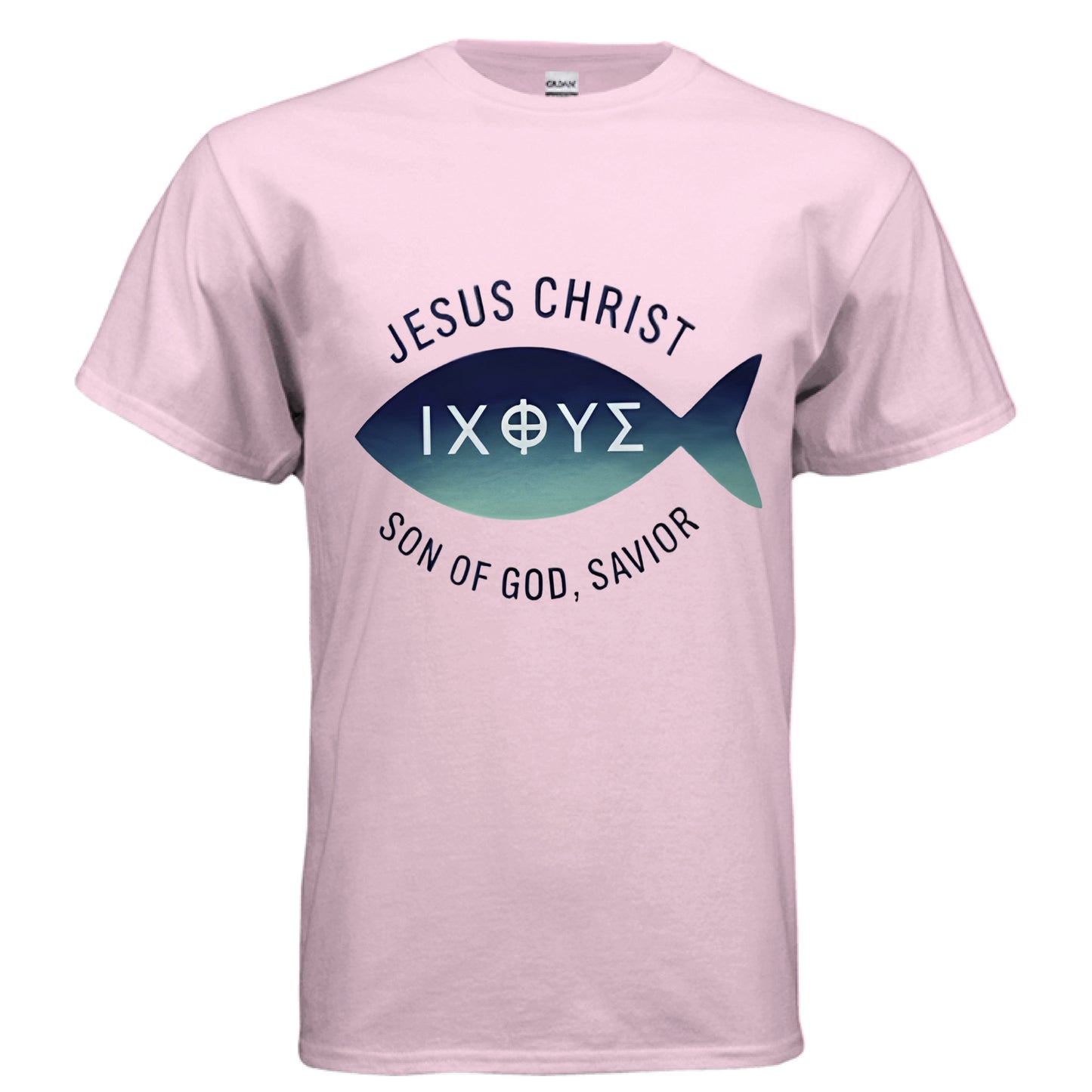 Jesus Christ son of God Faith T-Shirt LIGHT PINK Salvation Clothing and Accessories