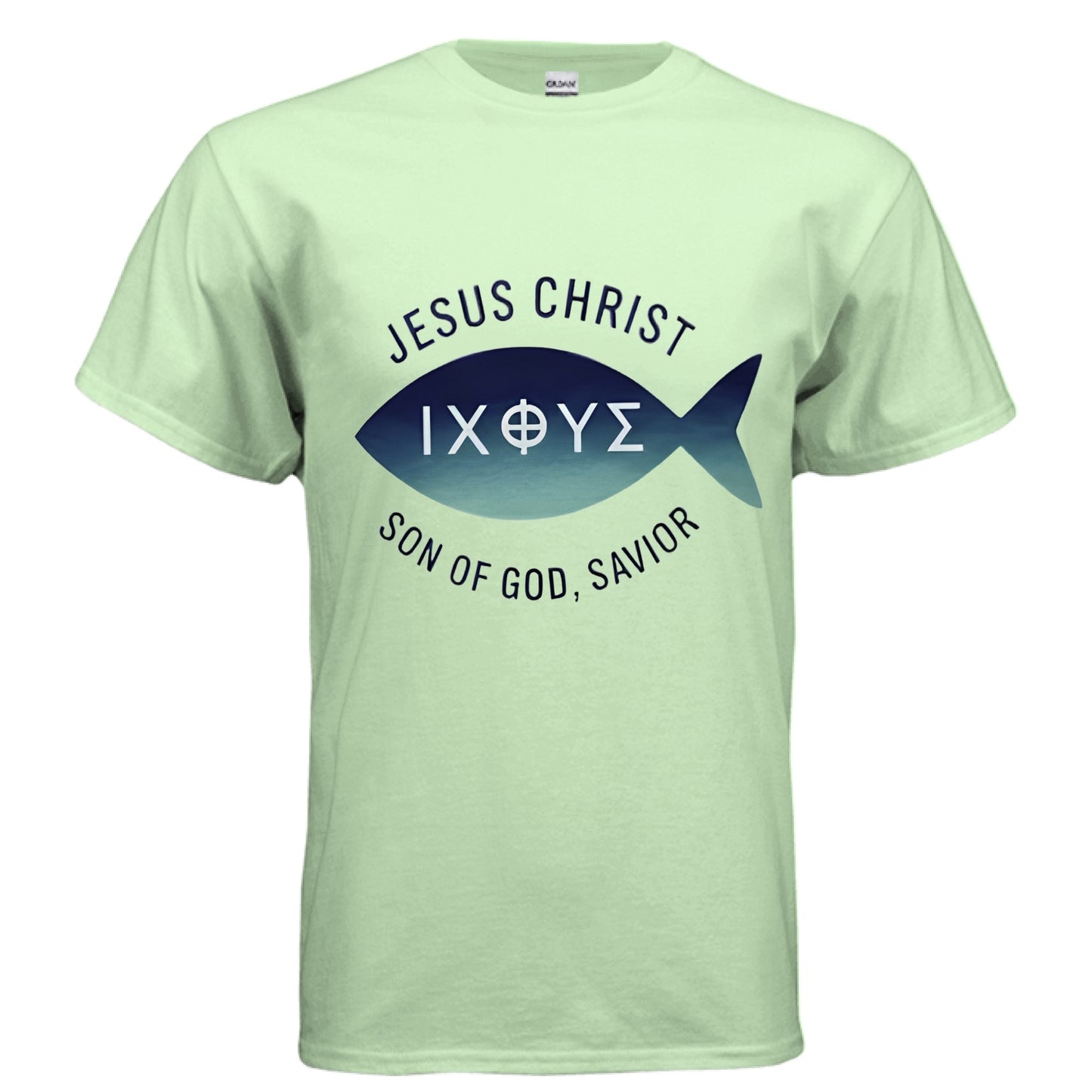 Jesus Christ son of God Faith T-Shirt MINT GREEN Salvation Clothing and Accessories
